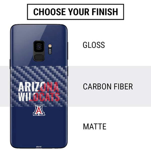 University of Arizona Wildcats Logo Split Blue Galaxy S9 Skin
